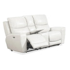 Copper Grove Fyti Top Grain Leather Power Reclining Loveseat with Storage Console