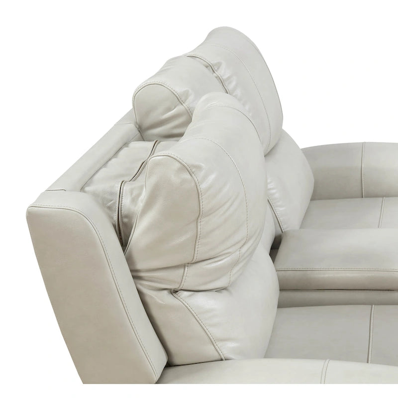 Copper Grove Fyti Top Grain Leather Power Reclining Loveseat with Storage Console