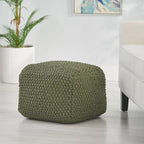 Pim Cotton Knit Square Pouf by Christopher Knight Home