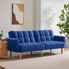 VANOMi 79.52W Modern Velvet Convertible Sofa For Guest Room Living Room