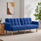 VANOMi 79.52W Modern Velvet Convertible Sofa For Guest Room Living Room