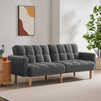 VANOMi 79.52W Modern Velvet Convertible Sofa For Guest Room Living Room