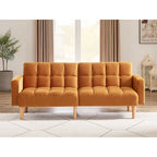 VANOMi 79.52W Modern Velvet Convertible Sofa For Guest Room Living Room