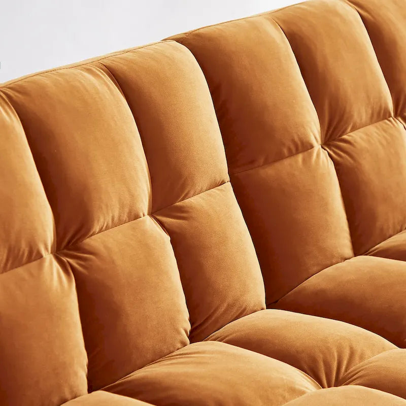 VANOMi 79.52W Modern Velvet Convertible Sofa For Guest Room Living Room