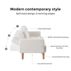 VANOMi 79.52W Modern Velvet Convertible Sofa For Guest Room Living Room