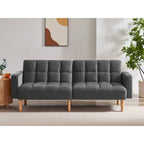 VANOMi 79.52W Modern Velvet Convertible Sofa For Guest Room Living Room