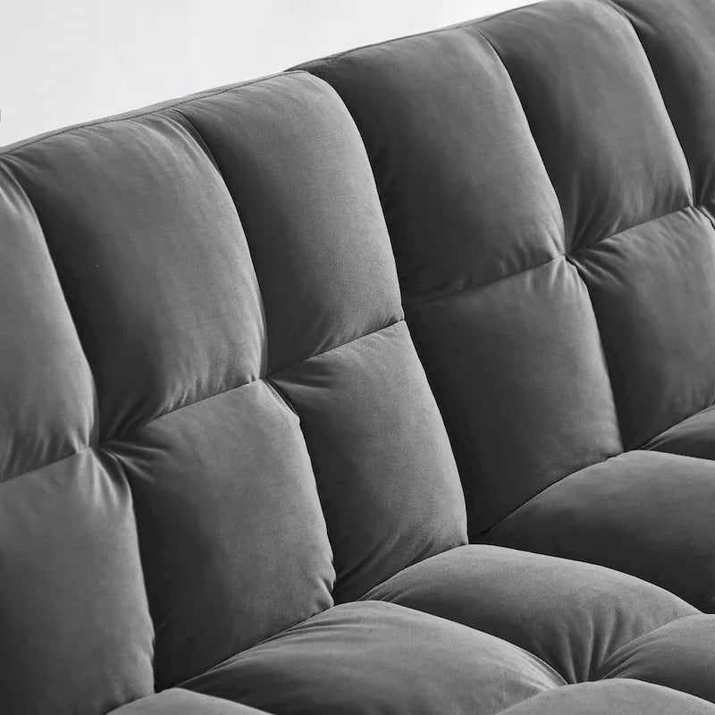 VANOMi 79.52W Modern Velvet Convertible Sofa For Guest Room Living Room