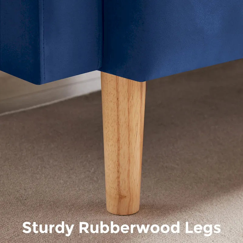 VANOMi 79.52W Modern Velvet Convertible Sofa For Guest Room Living Room