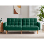 VANOMi 79.52W Modern Velvet Convertible Sofa For Guest Room Living Room