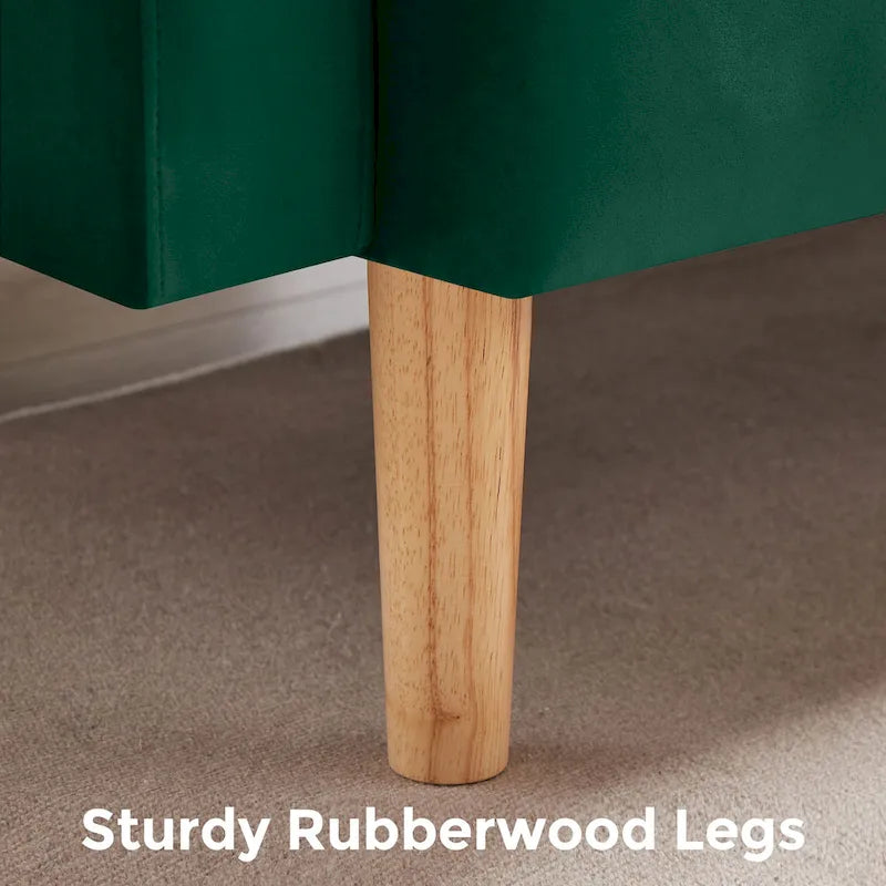 VANOMi 79.52W Modern Velvet Convertible Sofa For Guest Room Living Room