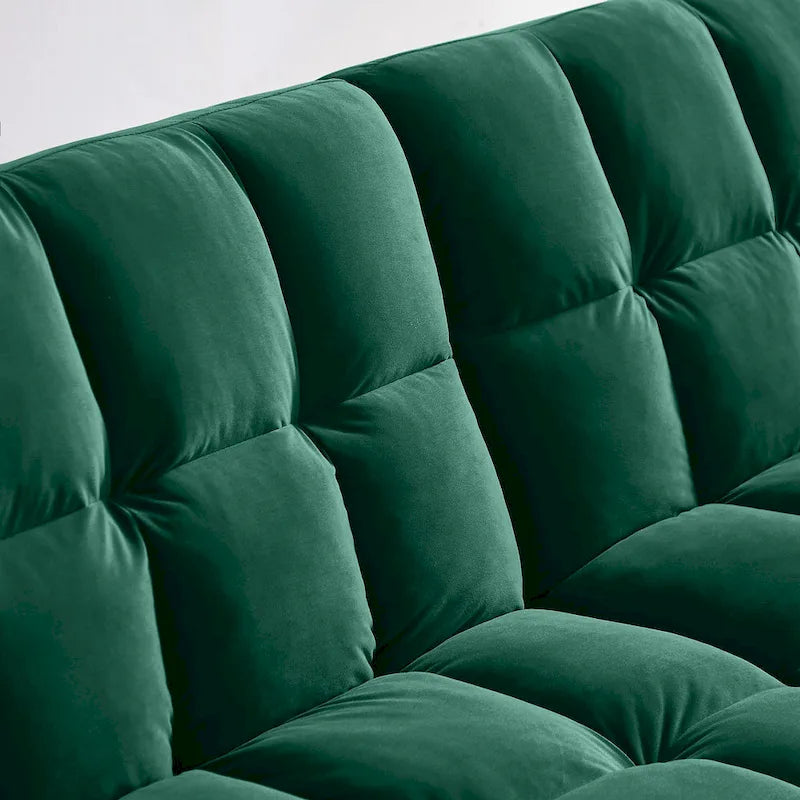 VANOMi 79.52W Modern Velvet Convertible Sofa For Guest Room Living Room