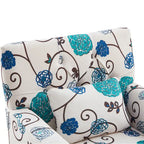 HUIMO Arm Chair Upholstered Button Tufted Accent Chair with Lumbar Pillow Beige/ Grey/ Light Blue/Brown