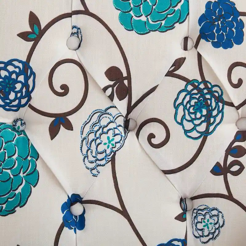 HUIMO Arm Chair Upholstered Button Tufted Accent Chair with Lumbar Pillow Beige/ Grey/ Light Blue/Brown