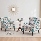 HUIMO Arm Chair Upholstered Button Tufted Accent Chair with Lumbar Pillow Beige/ Grey/ Light Blue/Brown