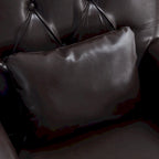 HUIMO Arm Chair Upholstered Button Tufted Accent Chair with Lumbar Pillow Beige/ Grey/ Light Blue/Brown