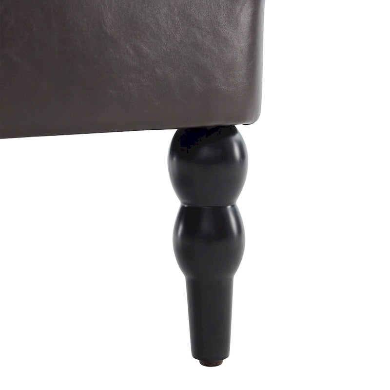 HUIMO Arm Chair Upholstered Button Tufted Accent Chair with Lumbar Pillow Beige/ Grey/ Light Blue/Brown