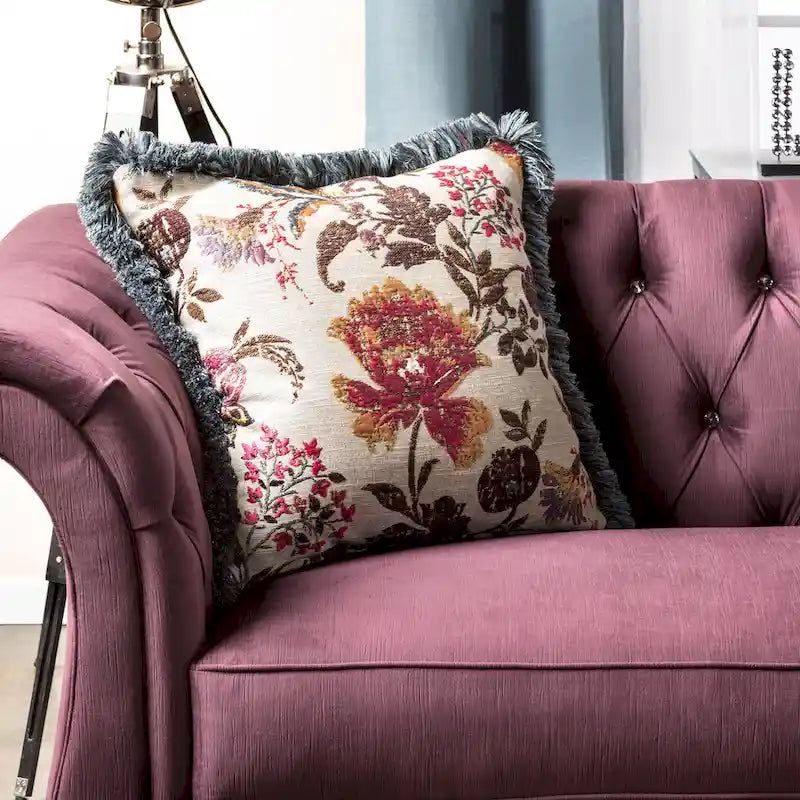 Gito Transitional Velvet Upholstered Tufted Back Sectional by Furniture of America