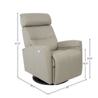 Fjords Milan Leather Swing Recliner