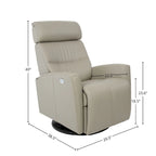 Fjords Milan Leather Swing Recliner