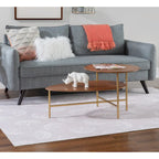 Branson 2-tier Mid-Century Oval Coffee Table