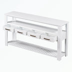 Console Table with 4 Drawers and 2 Shelves