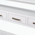 Console Table with 4 Drawers and 2 Shelves