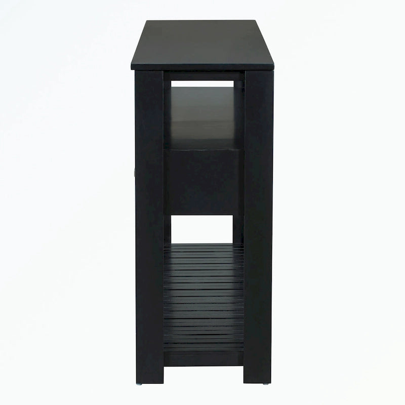 Console Table with 4 Drawers and 2 Shelves