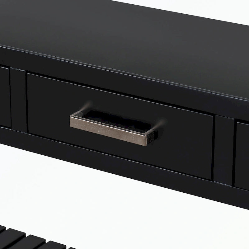 Console Table with 4 Drawers and 2 Shelves