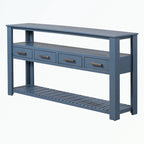 Console Table with 4 Drawers and 2 Shelves