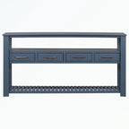 Console Table with 4 Drawers and 2 Shelves