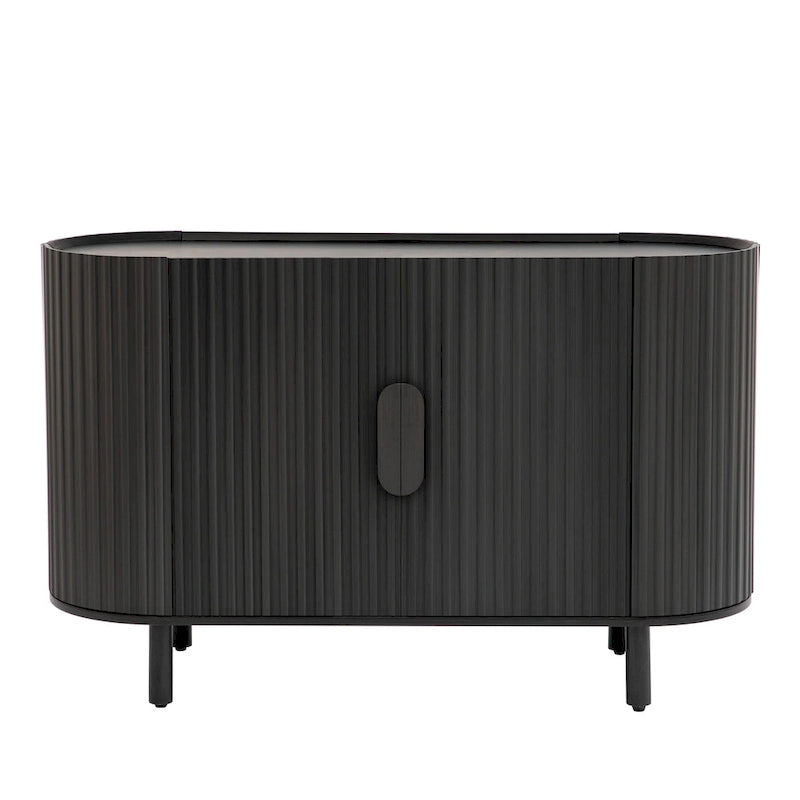 Curved Design Light Luxury Sideboard with Adjustable Shelves