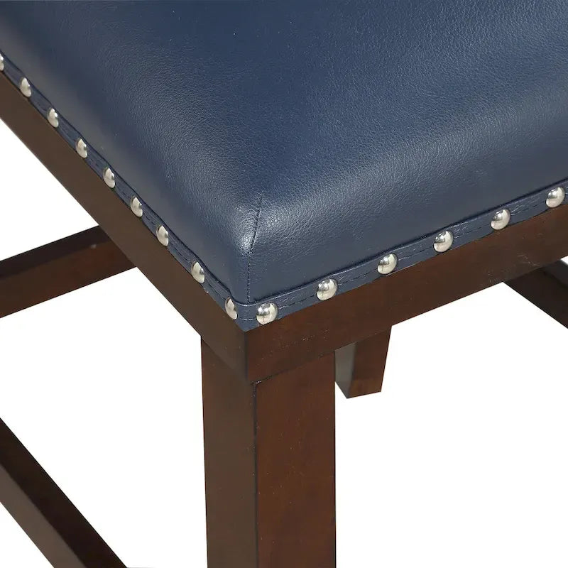 Toledo Wood and Faux Leather Bar Stools (Set of 2) by Greyson Living