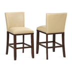 Toledo Wood and Faux Leather Bar Stools (Set of 2) by Greyson Living