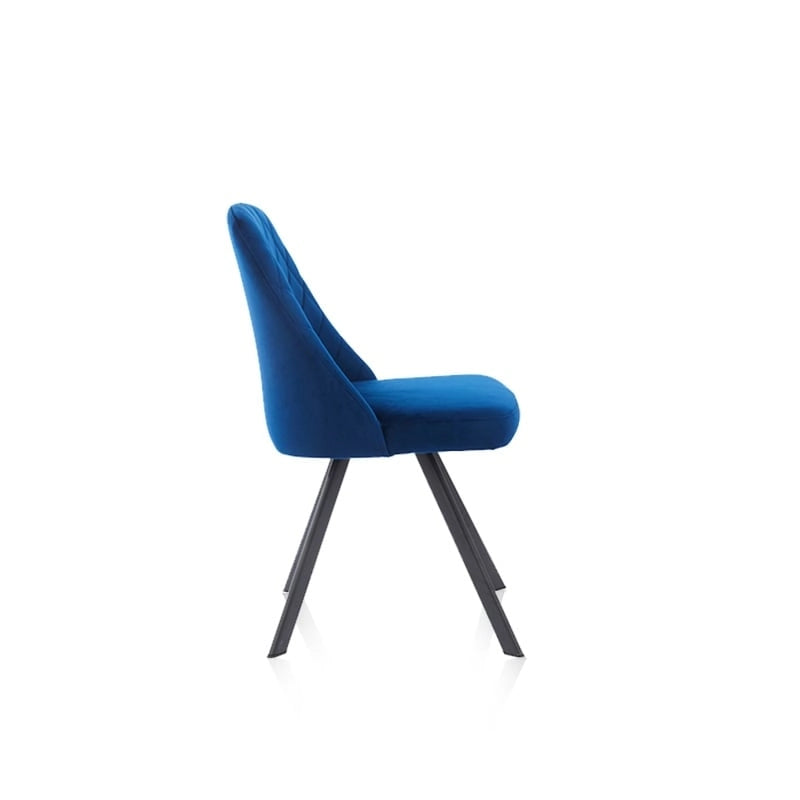 Kirk Mid-Century Modern Fabric Padded Diamond Stitch Pattern Dining Chairs by Furniture of America (set of 2)