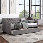 Upholstered Twin Size daybed with Drawers