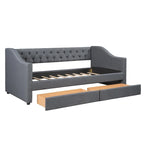 Upholstered Twin Size daybed with Drawers