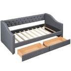 Upholstered Twin Size daybed with Drawers