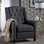 Izidro Tufted Fabric Recliner by Christopher Knight Home