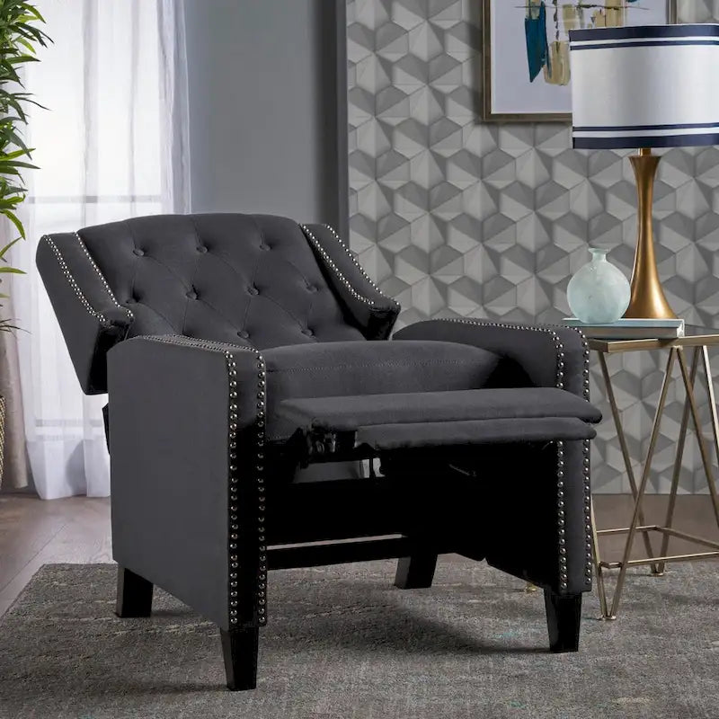 Izidro Tufted Fabric Recliner by Christopher Knight Home