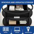 Moasis Round Lift Top Coffee Table with Hidden Storage and Shelf