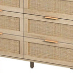 6-Drawers Rattan Storage Cabinet Rattan Drawer Dressers