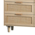 6-Drawers Rattan Storage Cabinet Rattan Drawer Dressers
