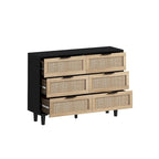6-Drawers Rattan Storage Cabinet Rattan Drawer Dressers