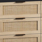 6-Drawers Rattan Storage Cabinet Rattan Drawer Dressers