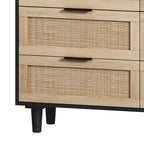 6-Drawers Rattan Storage Cabinet Rattan Drawer Dressers