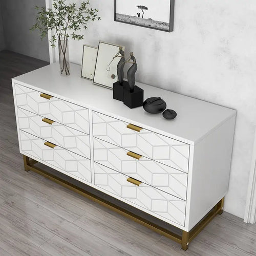 6 Drawer Dresser, with Metal Legs