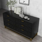 6 Drawer Dresser, with Metal Legs