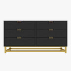 6 Drawer Dresser, with Metal Legs