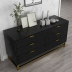 6 Drawer Dresser, with Metal Legs