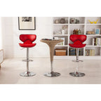 Roundhill Furniture Masaccio Leatherette Airlift Adjustable Swivel Barstool (Set of 2)